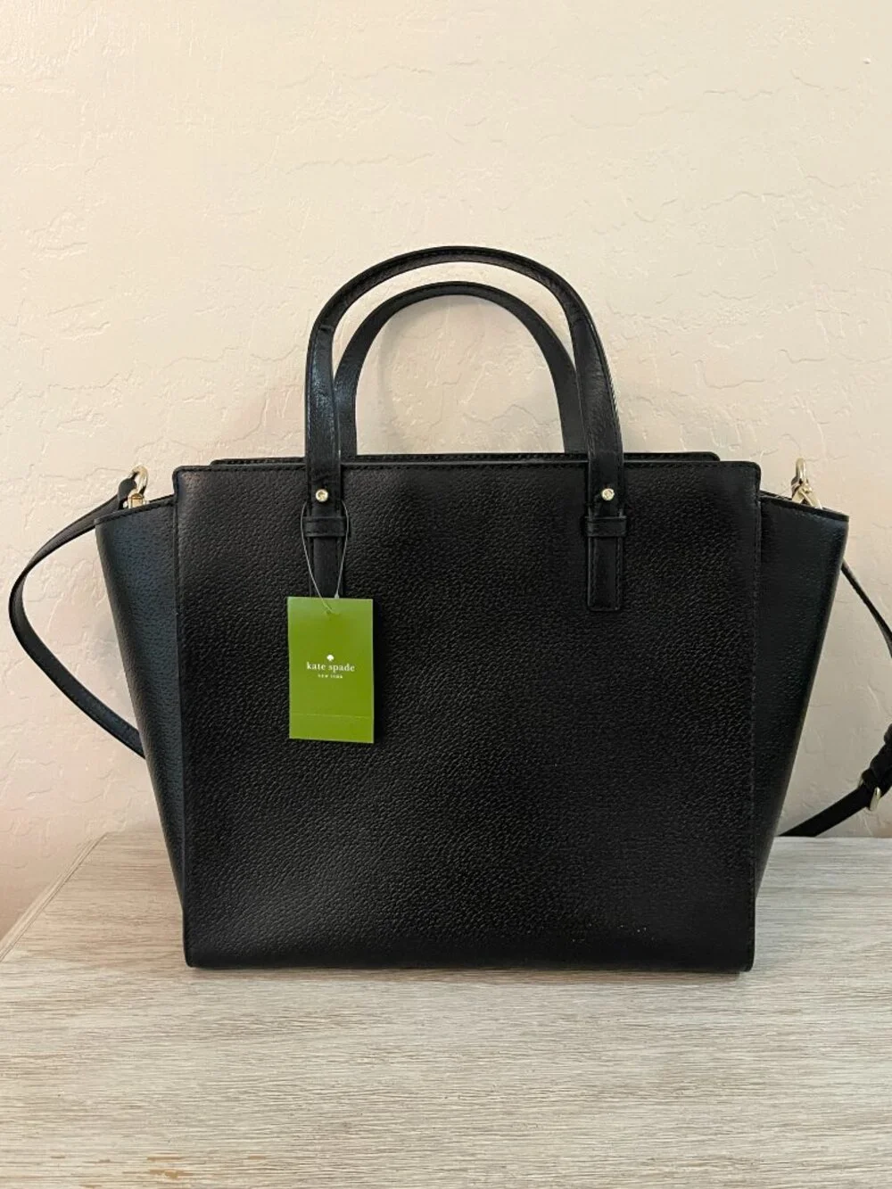 New Kate Spade Grand Street Hayden Tote Bag & Nika Wallet Black Leather